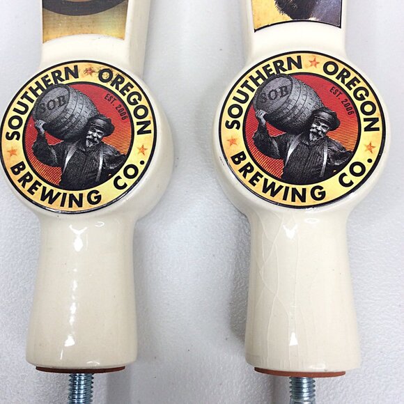 Lot of 2 Southern Oregon Brewing Tap Handle Pulls Pin Up Porter Nick Race IPA - Picture 8 of 15